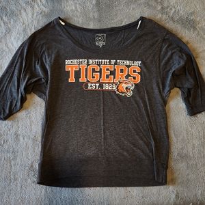 🔷️ RIT Gray Half Sleeve Loose T Shirt Size Small